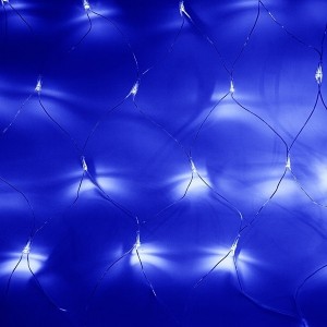 Отзывы Гирлянда Сеть 1,5х1,5м 150LED синий, 8 режимов свечения, прозрачный провод, 230В