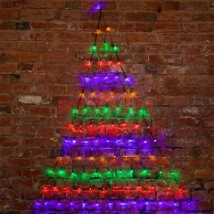 Гирлянда Сеть треугольная 2х2х1,5м, 136LED мультиколор IP44 свечение с динамикой, черный провод 230В