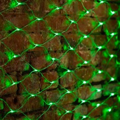 Гирлянда Сеть 2х1,5м, 288LED зелёный IP44 свечение с динамикой, прозрачный провод, 230В
