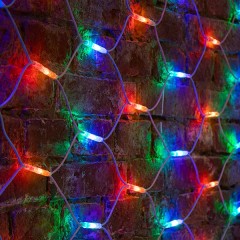 Гирлянда Сеть 2х3м, 432LED мультиколор IP65 свечение с динамикой, белый каучук, 230В