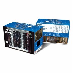 Гирлянда Светодиодный Дождь 2x2,5м 300LED белый, 8 режимов свечения, прозрачный провод, 230В