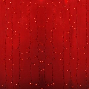 Гирлянда Светодиодный Дождь 2x3м 448LED красный IP44 постоянное свечение, прозрачный провод, 230В