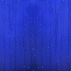 Гирлянда Светодиодный Дождь 2x3м 760LED синий IP44 постоянное свечение, прозрачный провод, 230В