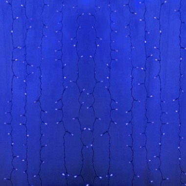 Обзор Гирлянда Светодиодный Дождь 2x3м 760LED синий IP44 постоянное свечение, прозрачный провод, 230В
