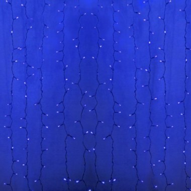 Отзывы Гирлянда Светодиодный Дождь 2x9м 2200LED синий IP44 постоянное свечение, прозрачный провод, 230В