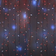 Гирлянда Светодиодный Дождь 2x3м 760LED красный IP44 эффект мерцания, белый провод, 230В