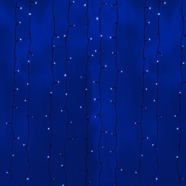 Отзывы Гирлянда Светодиодный Дождь 2x3м 760LED синий IP44 постоянное свечение, черный провод, 24В
