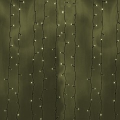 Гирлянда Светодиодный Дождь 2x1,5м 192LED тепло-белый IP44 постоянное свечение, прозрачный провод