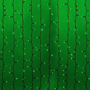 Отзывы Гирлянда Светодиодный Дождь 2x1,5м 360LED зеленый IP65 постоянное свечение, черный каучук, 230В