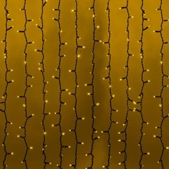 Гирлянда Светодиодный Дождь 2х3мм 760LED желтый IP65 постоянное свечение, черный каучук, 230В