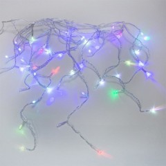 Гирлянда бахрома светодиодная 1,8х0,5м 48LED RGB, 8 режимов свечения, прозрачный провод