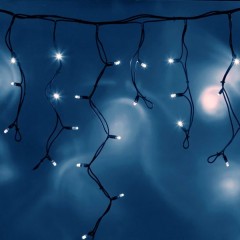 Гирлянда бахрома светодиодная 5,6x0,9м 240LED синий IP65 постоянное свечение, черный каучук, 230В