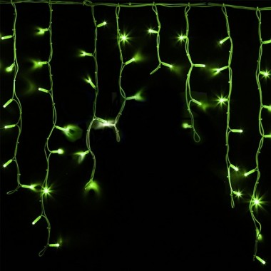 Отзывы Гирлянда бахрома светодиодная 5,6x0,9м 240LED зеленый IP65 постоянное свечение, белый каучук, 230В