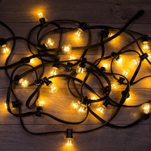 Отзывы Гирлянда LED Galaxy Bulb String 10м, черный КАУЧУК, 30 ламп*6 LED ТЕПЛО-БЕЛЫЕ, влагостойкая IP65