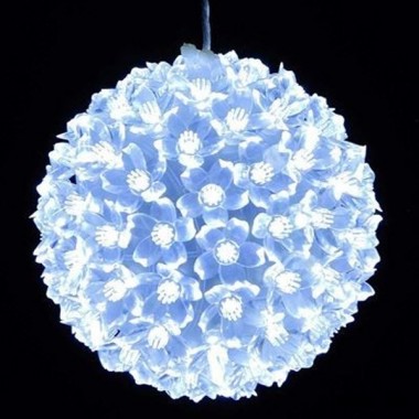 Обзор Шар светодиодный 220V, диаметр 12см, 50LED, цвет белый