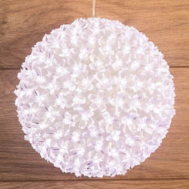 Купить Шар светодиодный 220V, диаметр 20см, 200LED, цвет белый