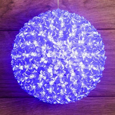 Купить Шар светодиодный 220V, диаметр 20см, 200LED, цвет синий