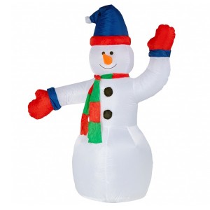 Купить 3D фигура надувная Снеговик с шарфом 180см, 2LED подсветка, трансформатор 12V и компрессор