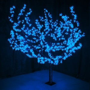 Обзор Светодиодное дерево Сакура 864LED 110W 24V L1.5m крона 1.8m синий IP54 трансформатор в комплекте