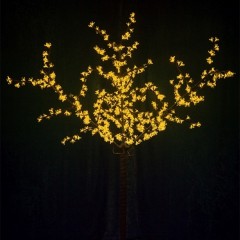 Светодиодное дерево "Сакура" 600LED 36W 12V L2.4m крона 1.72m желтый IP44 трансформатор в комплекте