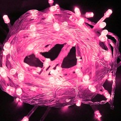 Гирлянда модульная  "Дюраплей LED"  20м  200 LED  белый каучук Розовая