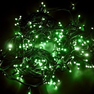 Гирлянда модульная  "Дюраплей LED"  20м  200 LED  черный каучук Зеленая
