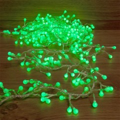 Гирлянда "Мишура LED" 3 м прозрачный ПВХ, 288LED 230V цвет зеленый