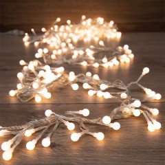 Гирлянда "Мишура LED" 3 м прозрачный ПВХ, 288LED 230V цвет теплый белый