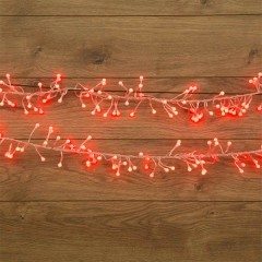 Гирлянда "Мишура LED" 6 м прозрачный ПВХ, 576LED 230V цвет красный