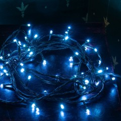 Гирлянда "Мишура LED" 6 м прозрачный ПВХ, 576LED 230V цвет синий