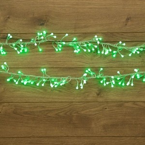 Гирлянда "Мишура LED" 6 м прозрачный ПВХ, 576LED 230V цвет зеленый