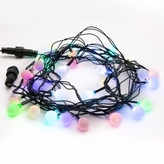 Гирлянда "Мультишарики" D18мм 5м, темно-зеленый ПВХ 30LED, цвет RGB 230V