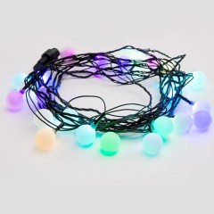 Гирлянда "Мультишарики" D25мм 5м, темно-зеленый ПВХ, 25LED, цвет RGB 230V