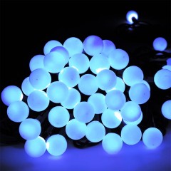 Гирлянда "Мультишарики" D17,5мм, 20м, черный ПВХ, IP65 230V 200LED, цвет синий