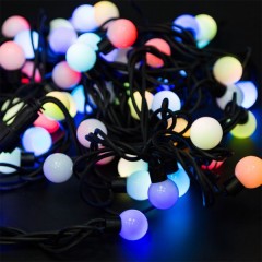 Гирлянда "Мультишишки" 10м, черный Каучук, IP65 230V 100LED, цвет RGB