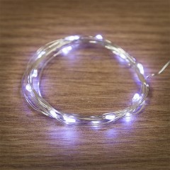 Гирлянда "Роса", 2 м, 20 LED, цвет голубой работа от 2 батареек CR2032 в комплекте