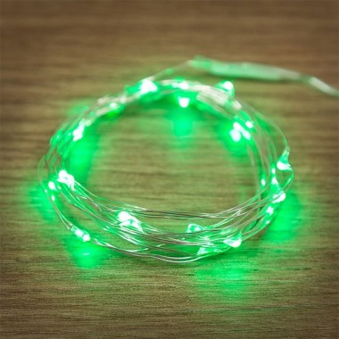 Отзывы Гирлянда Роса, 2 м, 20 LED, цвет зеленый работа от 2 батареек CR2032 в комплекте