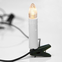 Гирлянда "Свечи" 6м, темно-зеленый ПВХ, 30 LED 230V IP20 тепло-белые