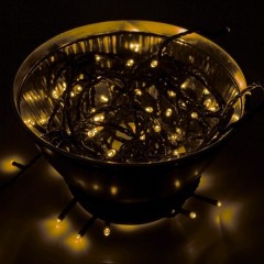 Гирлянда "Твинкл Лайт" 10 м, черный ПВХ, 100 LED, 230V IP65 цвет желтый