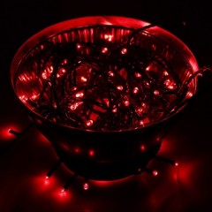Гирлянда "Твинкл Лайт" 10 м, черный ПВХ, 100 LED, 230V IP65 цвет красный