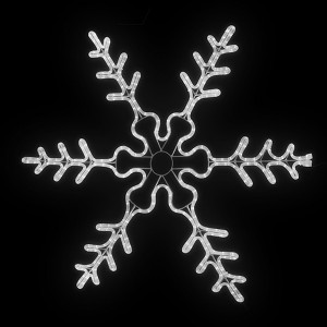 Фигура световая "Снежинка резная" цвет белый, размер 45x38см IP65