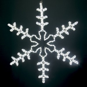 Купить Фигура световая Большая Снежинка цвет белый, размер 95x95см IP65