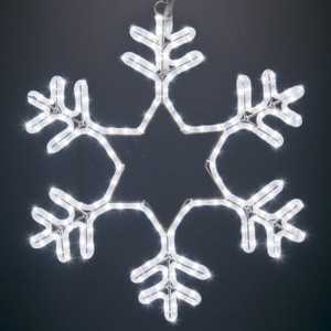 Купить Фигура световая Снежинка цвет белый, размер 55x55см IP65