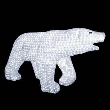Отзывы Акриловая светодиодная фигура Белый медведь 175x100см 1976LED 230W 24V IP44 от -40 до +50