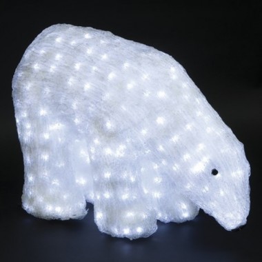 Обзор Акриловая светодиодная фигура Белый медведь 55x40см 752LED 45W 24V IP44 от -40 до +50