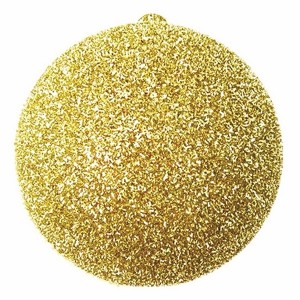 Обзор Елочная фигура Шар с блестками, 20 см, цвет золотой