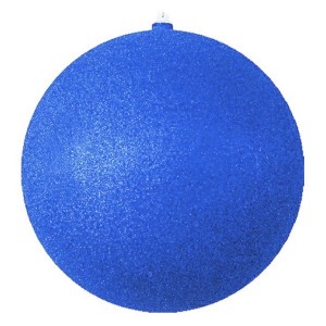 Елочная фигура "Шар с блестками", 20 см, цвет синий