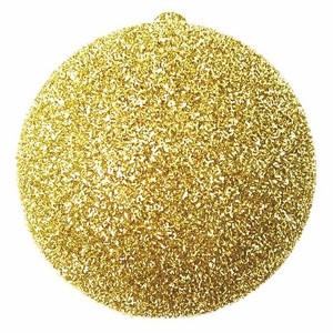 Отзывы Елочная фигура Шар с блестками, 25 см, цвет золотой
