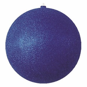 Обзор Елочная фигура Шар с блестками, 25 см, цвет синий