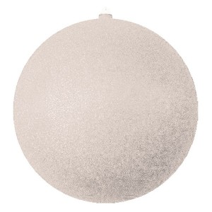 Обзор Елочная фигура Шар с блестками, 25 см, цвет серебряный